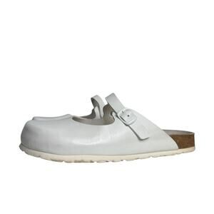 Bio Life Leather White Slip On Clogs Slides Women’s Size 40